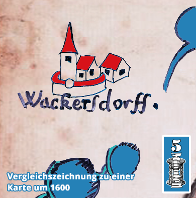 Vergleichszeichnung zu einer Karte von Wackersdorf um 1600 (Pfalz-Neuburg)